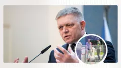 Фото: Прем'єр-міністр Словаччини Роберт Фіцо/iRozhlas, скриншот словацькі ЗМІ. Колаж: Новини Pro