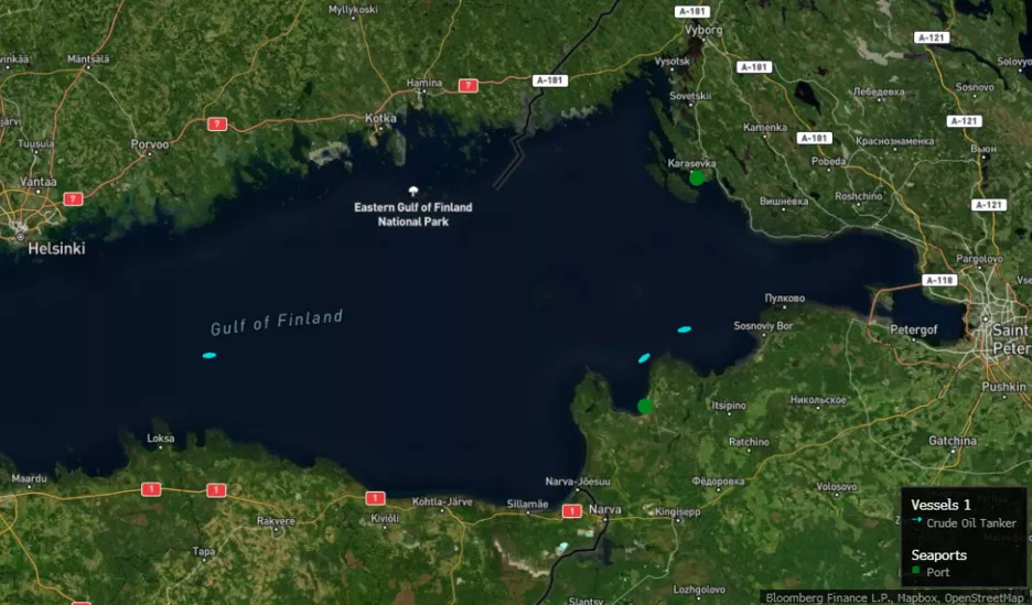 Санкційні танкери &quot;Роскомфлоту&quot; у Балтійському морі.