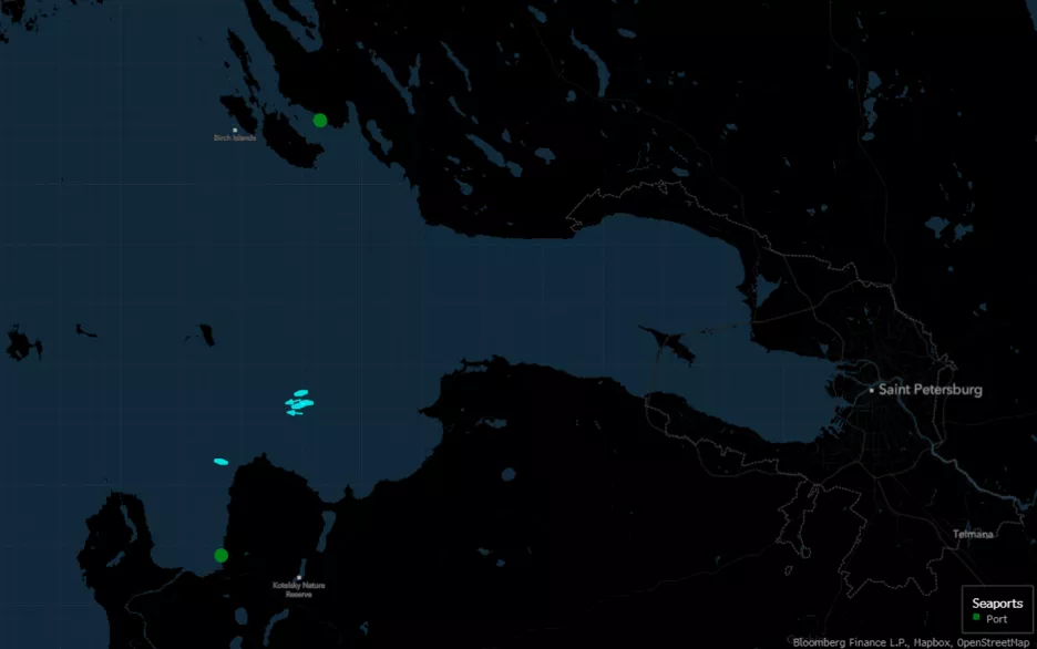 Нефтяные танкеры России в Балтийском море.