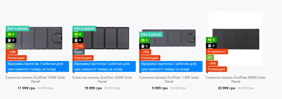 Скидки на солнечные панели EcoFlow.