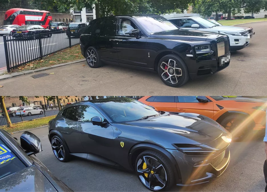 Ferrari Purosangue та Rolls-Royce Cullinan.