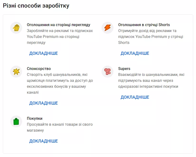 Варианты заработка на YouTube