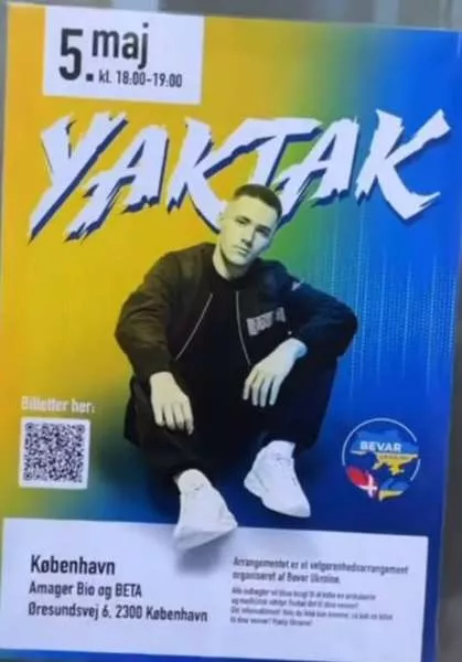 Афиша о выступлении Yaktak в интервале актов Евровидения.