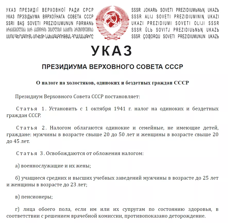 Указ Президіуму Верховної Ради СРСР.