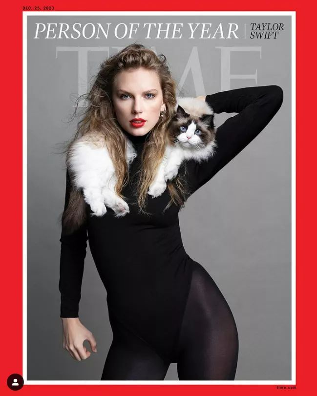 Тейлор Свіфт та її кіт Бенджамін Баттон.